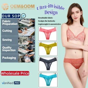 OEM Women’s Lace Thong Underwear Bikini Ladies Women Breathable Knickers Underwear Briefs Panties