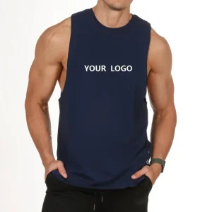 Oem Custom Men Boy Fitness Bodybuilding Moisture Wicking Muscle Shirt Gym Wear Sleeveless Vest Fit Sport Stringer Tank Top