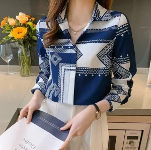 Oem Printing Ladies Shirts Women’s Blouses Spring Autumn Long Sleeve Shirts Tops Blusas Mujer