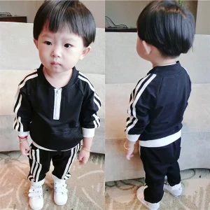 Online Kid Boy Running Sport Suits Cotton Designer Child Clothes For