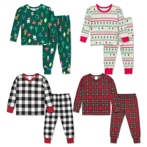 Organic Bamboo Christmas Pajamas for Children Lounge Wear Kids Pyjamas Custom Sleepwear Kids Night Wear Children’s Clothing