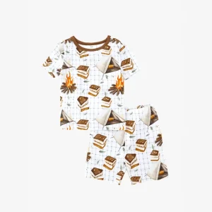 Organic Bamboo Kids Pajamas Quality Two Pieces Set Kids Pyjamas Custom Boys Slpeepwears Kids Lounge Wear Children Clothing