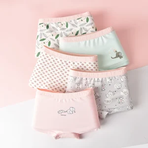 Organic Cotton 5Pcs 2 16Y 100 170mm Children Girl Kids Underwear Girls Boxer Briefs