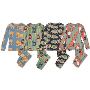 Organic Cotton Kids Pajama Set Pyjamas for Kids Boys Sleepwear Custom Print Kids Loungewear Children Sleeping Clothes