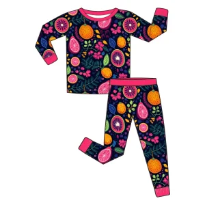 Organic Cotton Kids Pajamas Night Clothes Lounge Wear Custom Toddler Girls Sleepwear Set Children’s Fleece PJS Pyjamas