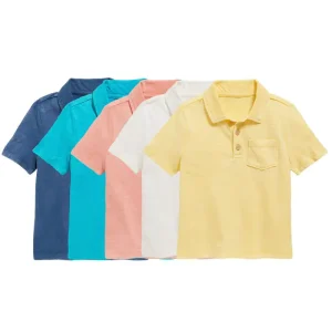 Organic Cotton Kids Polo Shirt Summer Toddler Boys Polo Shirt Custom Polo Shirt Toddler Sustainable Kids Tops Children Clothes