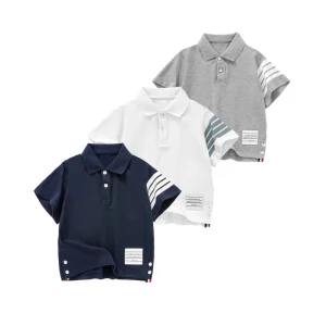 Organic Cotton Kids Polo Shirt Summer Toddler Boys Polo Shirt Custom Polo Shirt Toddler Sustainable Kids Tops Children Clothes
