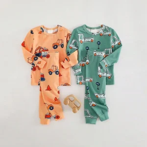 Organic Cotton Kids Pyjamas Children Pajamas Custom Children’s Sleepwear Kids Clothing Sets Loungewear for Kids Nightsuit