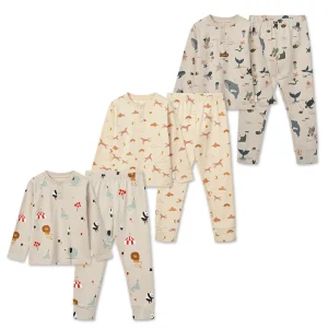 Organic Cotton Kids Pyjamas Children Pajamas Sustainable Children’s Sleepwear Custom Print Kids Clothing Kids Sleeping Suit