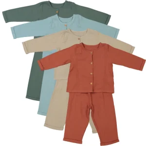 Organic Cotton Kids Pyjamas Muslin Pajama Kids Set Pijamas Pjs for Kids Cotton Children Sleep Wear Children Sleeping Clothes
