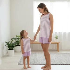 Organic Cotton Spandex Girls Boys Tank Tops for Baby Striped Design Baby Vest Summer Kids Vests