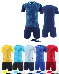 Original Design Sport Football Uniform Print Logo Custom Blank Soccer Jersey Set 100% Polyester for Boys Children