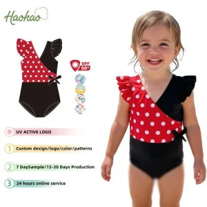 Our Own Factory Manufacturer Children Swim Suit Underwater Visible Color Girls Swimsuit Sun Protective Kids Swimwear