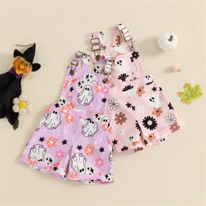 Overalls Baby Rompers Kids Summer Sleeveless Button Baby Girls Jumpsuit