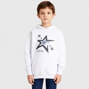 Oversized Boys Girls Spring Autumn Hoodies Cartoon Graphic Print Long Sleeve Hooded Sweatshirts Kids Casual Tops