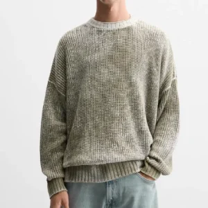 Oversized Vintage Sweater Men Solid Color Children Boys Sweater Plus Size Knit Sweaters