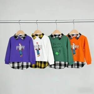 Ovetstock Kids Sweaters Boys Girls Children Tops Clothing New Long Sleeve Hoodie