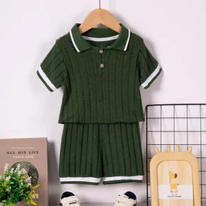 PSJ Y0 Solid Color Boys Summer Clothing Sets Children’s Clothing Sets Kids Clothes