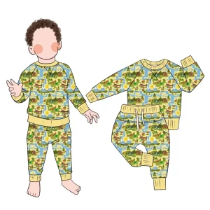 Personality Simple Boy Winter Sweater 2pc Set Long Sleeved Pants Sweatershirt Drawstring Pants Set