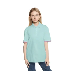 Pique Polo T Shirt Women Sport Custom Logo Printing Ladies Girls Polyester Golf Polo Shirt with Cotton Feel
