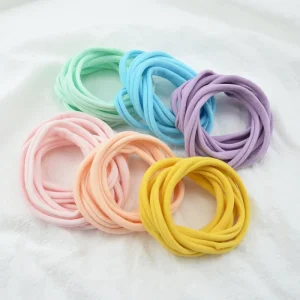 Plain Headband Diy Headwear Accessories Baby Elastic Nylon Headbands Solid Color Toddler Kids