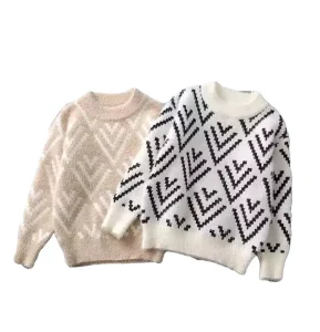 Plus Size Girls Children Pullovers Sweater Winter Casual Toddler Girls Kids Clothing Baby Kids Clothes Knitted Sweater