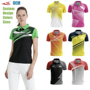 Polo Shirts Women Slim Fit Shirt Custom Logo Sublimation Tees Girls Jersey Sweatshirt Sports T Shirts Polo