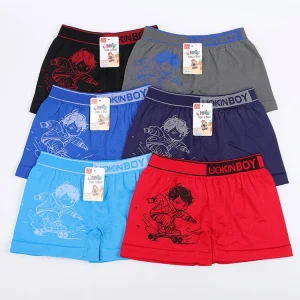 Polyamide Seamless Boxer for Kids Boy 4-10 Years Cute Cartoon Mid Waist Underwear Tagless Underpants