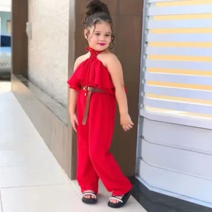 Popular Fashion Solid Girl’s Jumpsuit