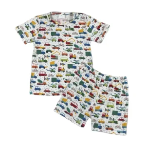 Popular Soft Bamboo Two Piece Kids Pajamas Clothing Perfect for Home Sleeping Colored Kids Clothes