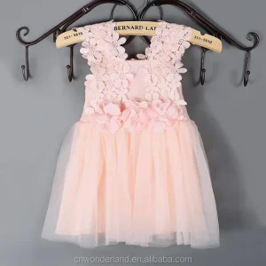 Pretty Lace Children’s Vest Dress One Piece Girls Party Dress