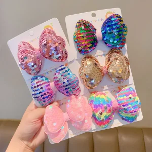 Princess Candy Sequin Butterfly Hairpin for Girls Plastic Children’s Hair Accessories with Tied Hair Band Headwear