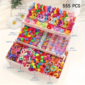 Princess Hair Clips and Scrunchies Set for Kids