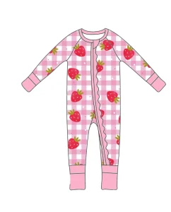 Private Label CPC Certified Bamboo Zippy Romper Double Zip Fold Over Mitts Feet Cartoon Animal Floral Print Infant Sleeper