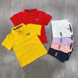 Production Plant Kids Clothing Knit Boys Polo Shirts Short Sleeve Boys T shirts