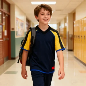 Professional Manufacture Factory Custom LogoShort T Shirt Jersey Uniform Jersey Polo Sport Polo for School Boy and Girl Student