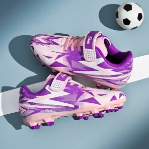 Professional Sports Football Shoes for Children, Anti-slip Training Shoes for Boys and Girls on Outdoor Grass