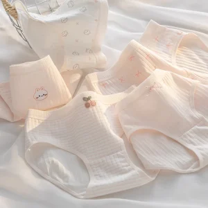 Pure Cotton Pink Cute Girls’ Underwear Antibacterial Breathable Crotch Girls’ Pure Cotton Underwear