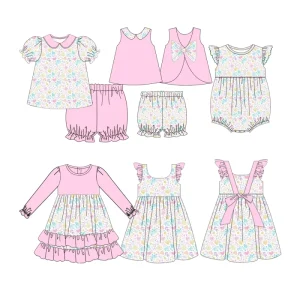 Puresun Little Girl Clothes Outfits Boutique Clothing Baby Suits Short Sets for Toddler Girls