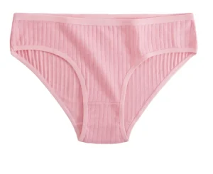 QY FINETOO Women’s Underpants Soft Cotton Panties Girls Solid Color Briefs Striped Panty Sexy Lingerie Female Underwear Panty