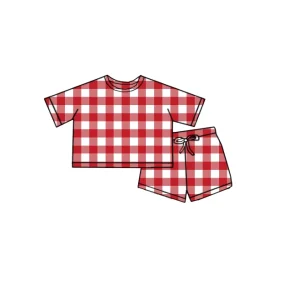 Qingli OEM Tariffs Free Custom Summer Little Girls Clothing Sets Bamboo Short Sleeve Flowy Shirt with Shorts Set