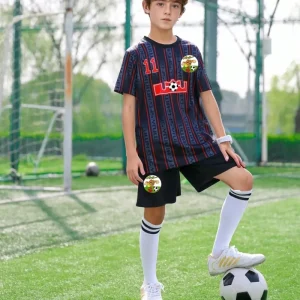 Quick-drying Breathable Lightweight Summer Boy’s Athletic Football Uniforms Sublimated Printing Pure Football Jerseys