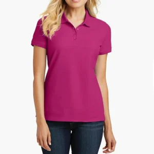 RG High Quality Women Sports and Casual Wear Custom Pantone Color Girls Cotton Bamboo Polo T shirt Uniform