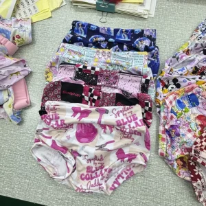 RTS Western Printed Girls’ Underwear Breathable Comfortable Spandex Cotton Bamboo Fiber Size 110 (3-4) Washable Mystery Box