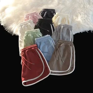 Ready to Ship High Quality Back to School Women Men Sports Shorts Cool Girl Boy’s Simple Sports Suit