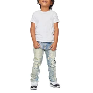 Ripped Jean Boy Pant Casual Wash Skinny Jean Kid Denim Pant