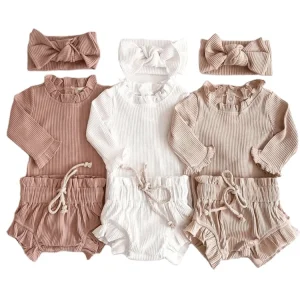 Ruffled Summer Baby Girl Jumpsuit Clothes Long Sleeves Baby Princess Rompers Bodysuit