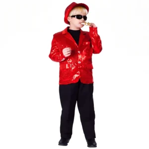 S-XL Sequined Suit and Tie for Boys/Girls Festive Party Clothing for Stage Performance