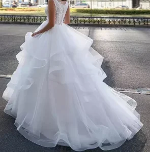 S811A High Quality New Fashion Customize Puffy Party Girl Wedding Dress Bridal Gowns