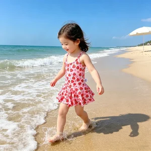 SPF 50+ One Piece Beach Playing Bikini Baby Girl Swim Suit Toddler Swimsuit